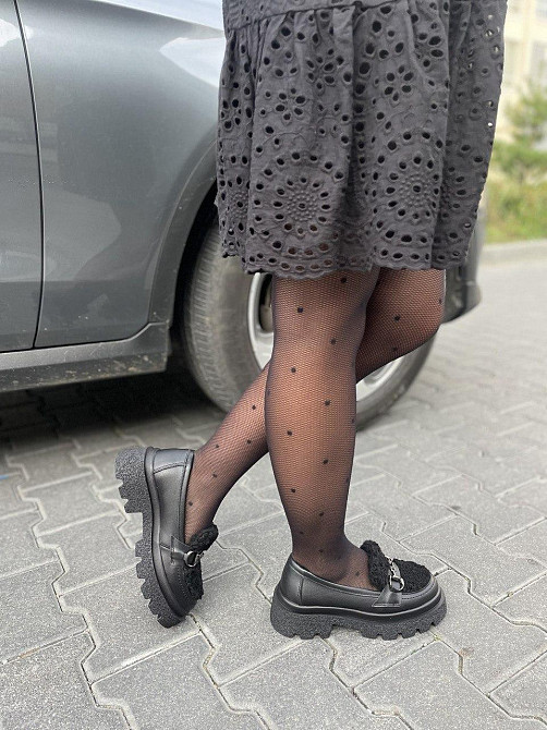 Arcoboletto Туфлі жіночі Arcoboletto чорні натуральна шкіра зима євро-хутро 36р.(5278) Коломия - фото 7