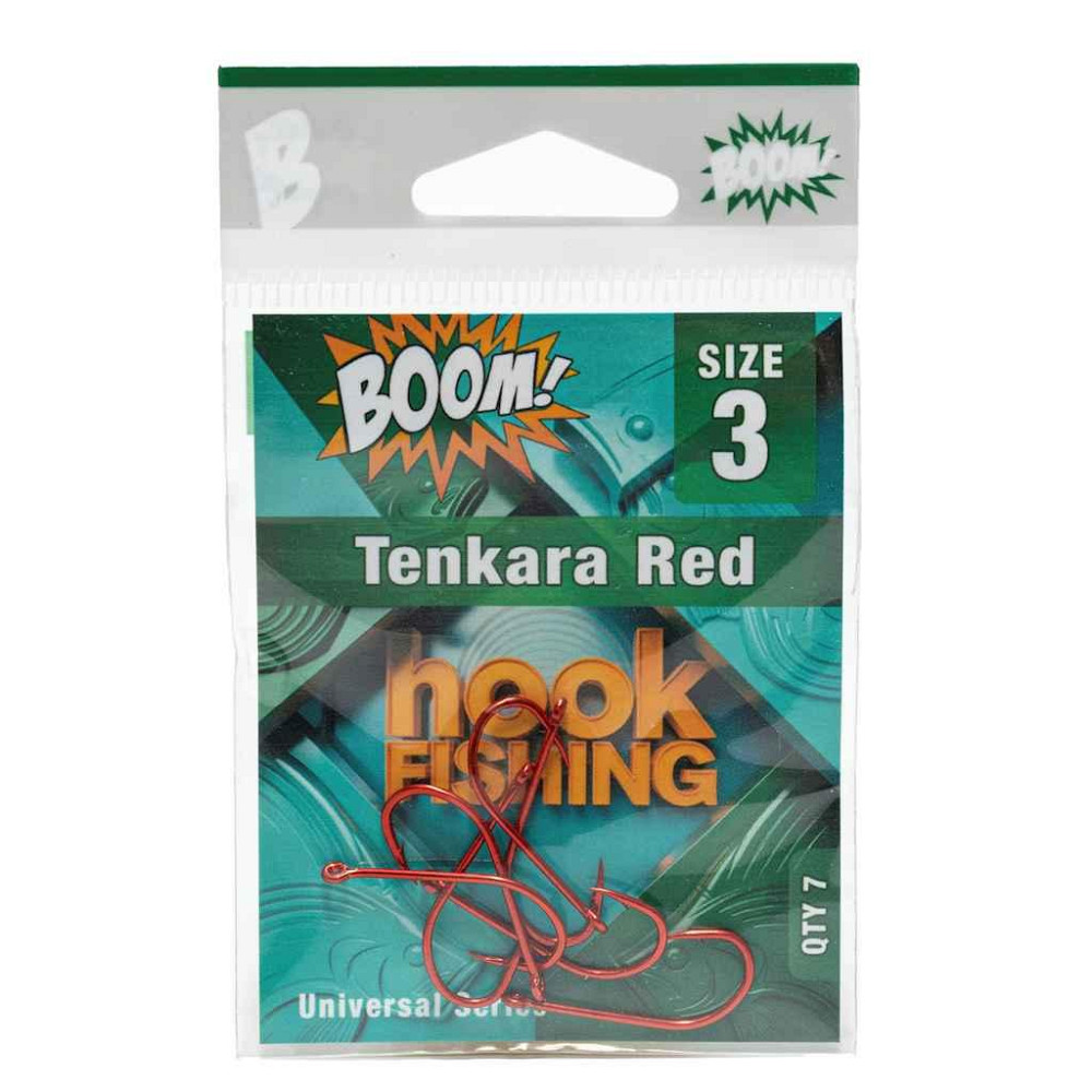 Гачок для мирної риби Tenkara Red №3 (7 шт/уп) (RED) ТМ BOOM Київ - фото 1