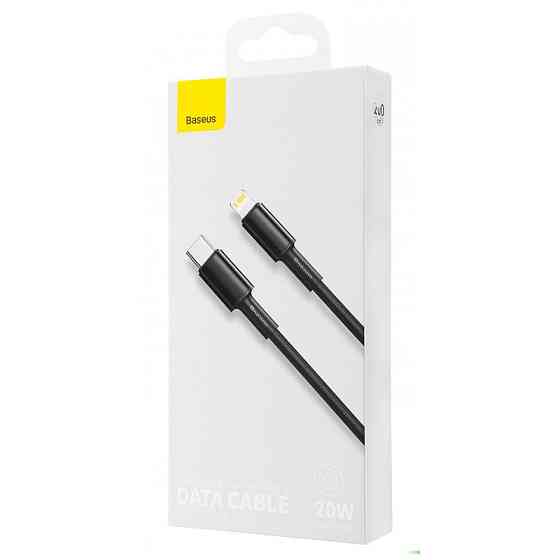 Кабель Baseus High Density Braided Type-C to Lightning PD 20W 2м чорний Львів