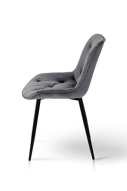 Стілець Прадо чорний/ велюр сірий Київ - фото 5