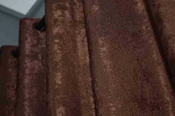 Комплект штор на люверсах VR-Textil Жаккард Sultan YL № 1204ш Коричнево-бордовый 150х250 см 2 шт (37-0063) Киев