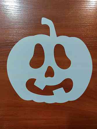 Трафарет тыквы на Хэллоун 20 на 16 см серый Киев