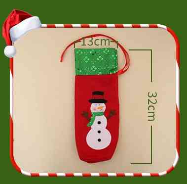 Чехол на бутылку новогодний с пайетками Снеговик 32 на 13 см разноцветный Киев