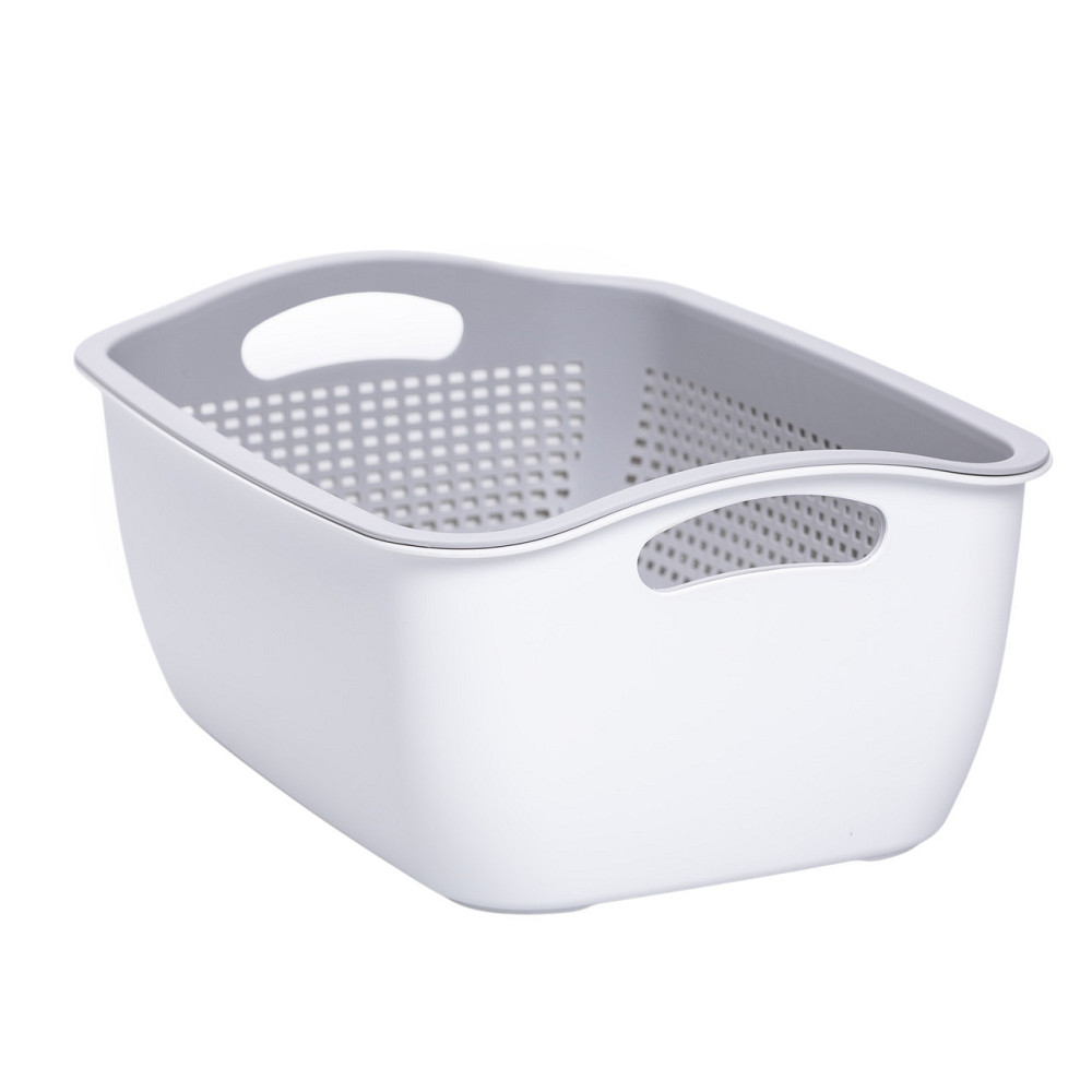 Корзина-друшлак 2 в 1 для овощей и фруктов серого цвета Киев - изображение 5