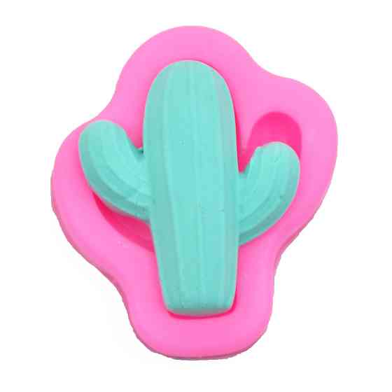 Молд силіконовий Кактус 42 на 35 мм рожевий Київ