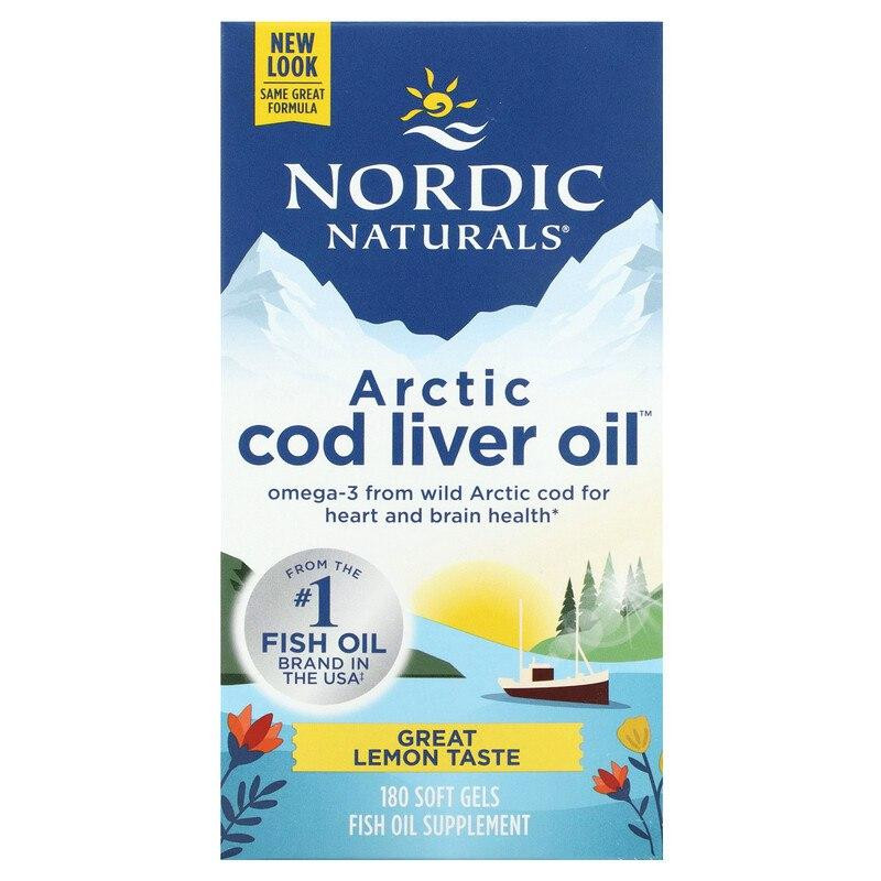 Масло печени трески Nordic Naturals Cod Liver Oil 1000 мг 180 капсул с лимонным ароматом Киев - изображение 2