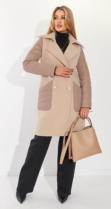 Комбіноване пальто куртка (48) Київ - фото 5