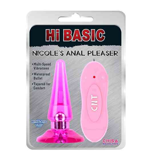 Анальная пробка с вибрацией и пультом Chisa Hi-Basic розовая Sex Aura Киев