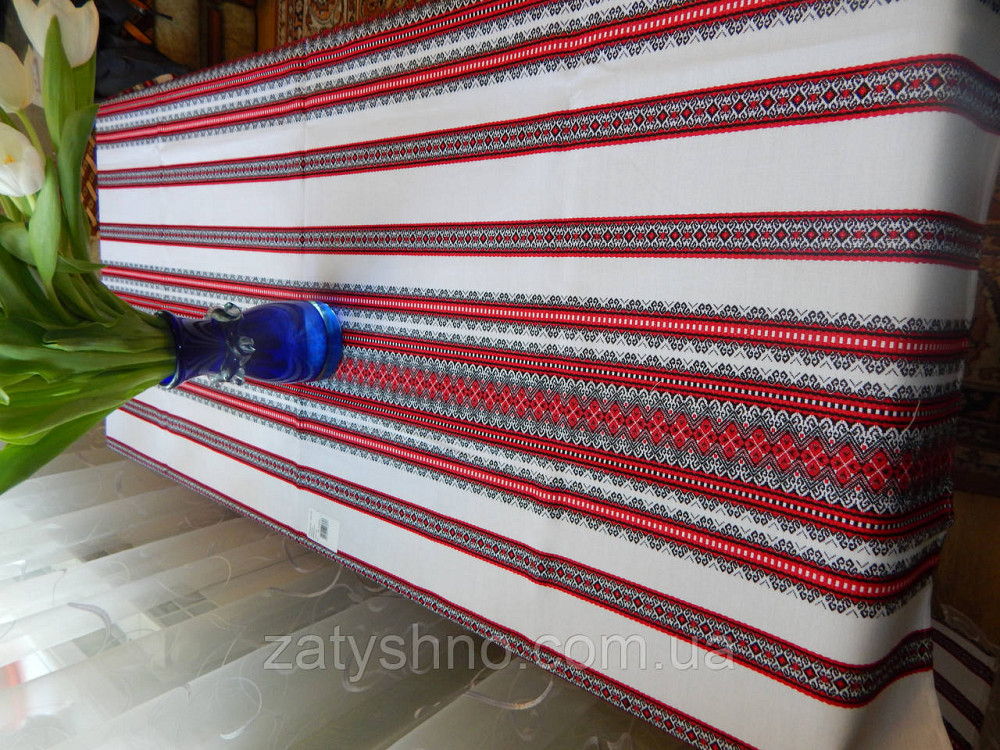 Красная вышитая скатерть Киев - изображение 9