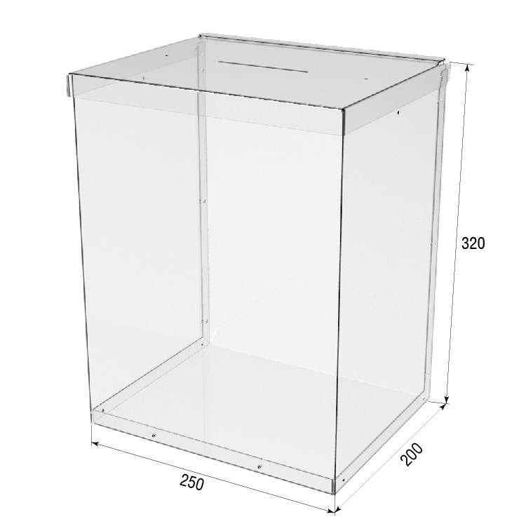 Ящик EKOSTAR без замка для пожертвований и сбора денег 250x200x320. Объем 16 литров Киев - изображение 4