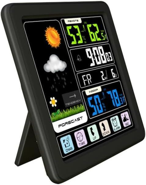 Бездротова метеостанція з кольоровим екраном TS-3310-BK, внутрішня та зовнішня температура, вологість, годинник Київ - фото 4