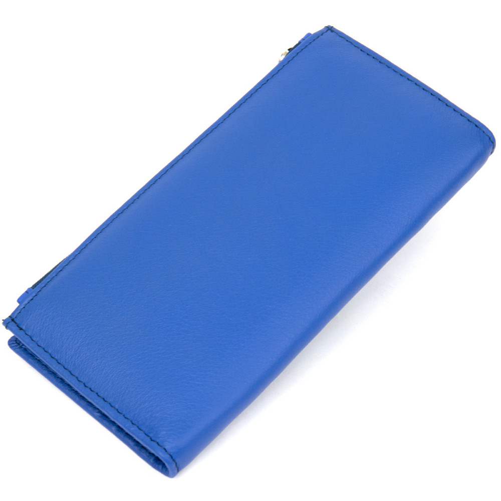 Практичний шкіряний гаманець ST Leather 19379 Блакитний Київ - фото 2