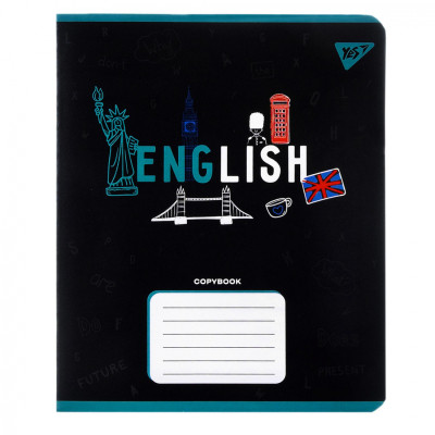 Зошит Yes предметний АНГЛІЙСЬКА МОВА Black 48 аркушів, лінія (767475) Вінниця - фото 1