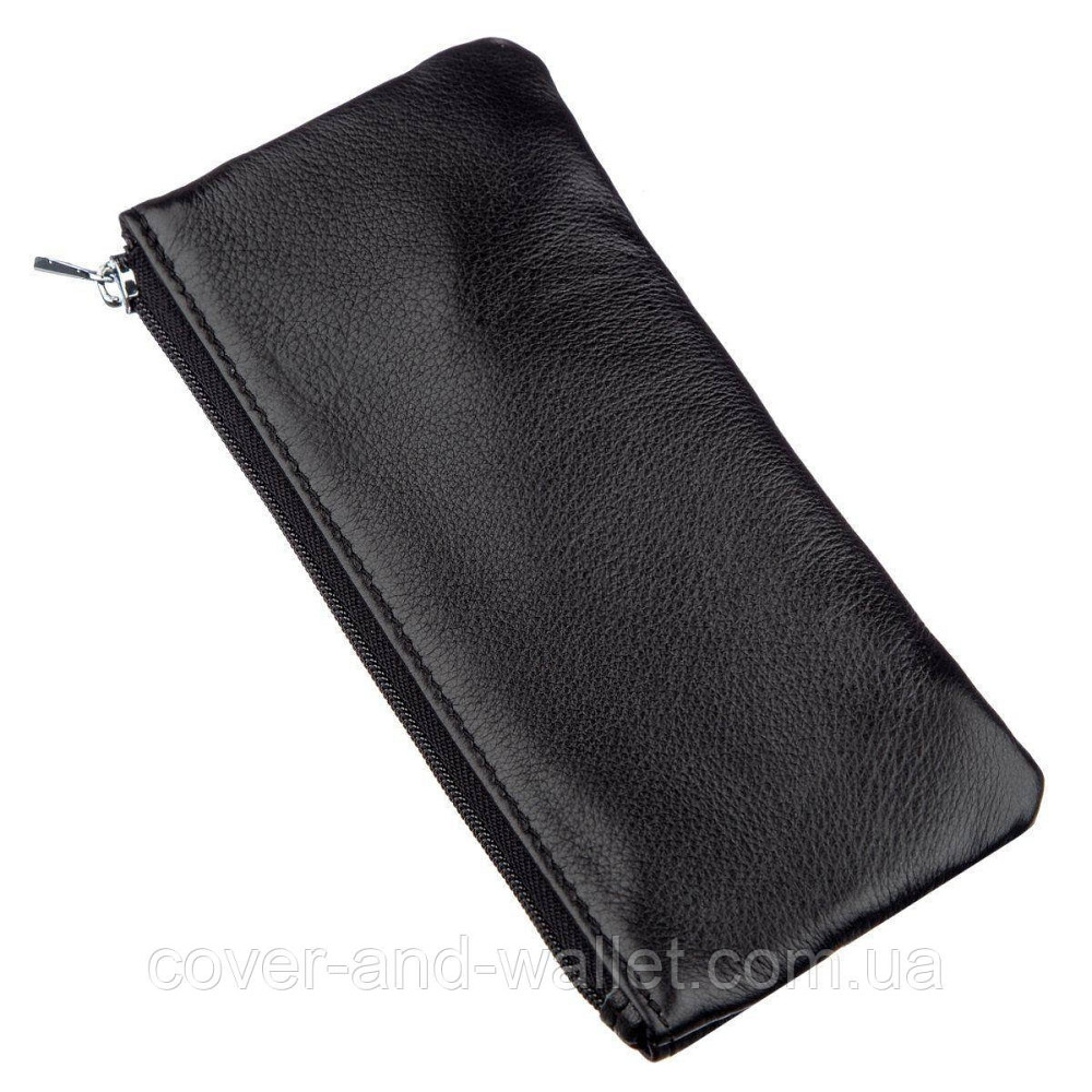 Вместительная кожаная ключница с карабинами под каждый ключ черного цвета ST 450 Киев - изображение 6