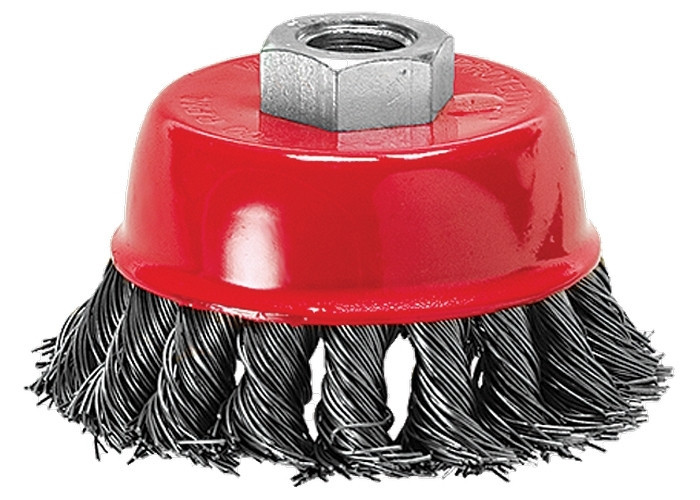 Щітка для УШМ 65 мм, М14, "чашка", кручена металевий дріт MATRIX Полтава - фото 1