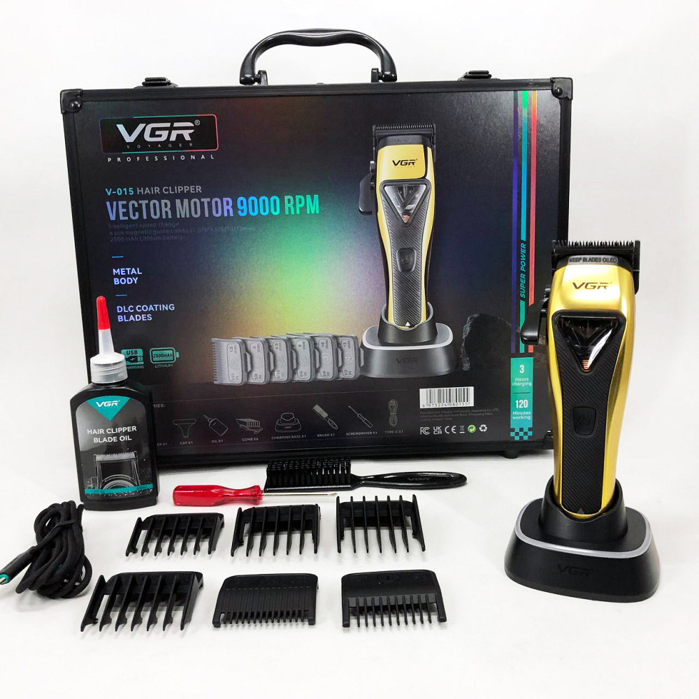 Подстригательная машинка VGR V-015, Профессиональная машинка для стрижки волос и бороды JC-54 Львов - изображение 7