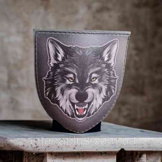 Волк черный шеврон / патч Киев