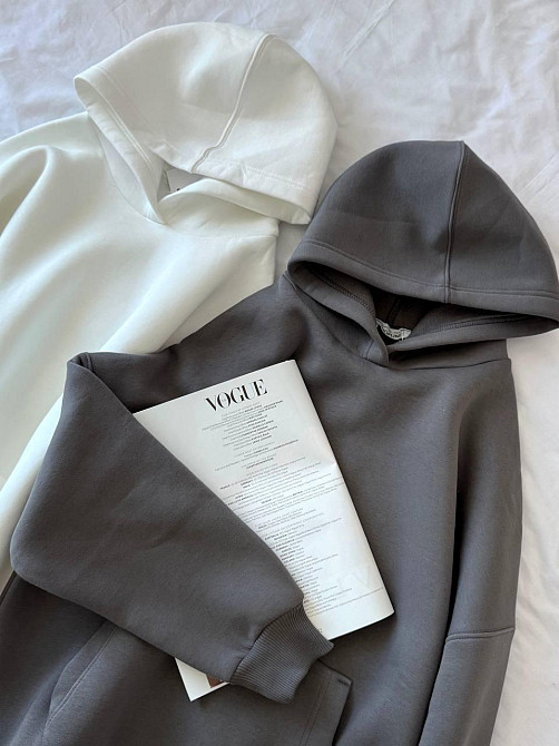 Жіноче базове оверсайз худі турецька трьохнитка піньє Одеса - фото 3