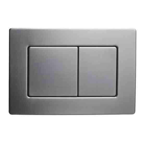 Панель змиву Koer KT-0612-07 240x160x10mm з нержавіючої сталі, кнопка квадратна (колір графіт) (KR6122)   ( 20344 ) Харків