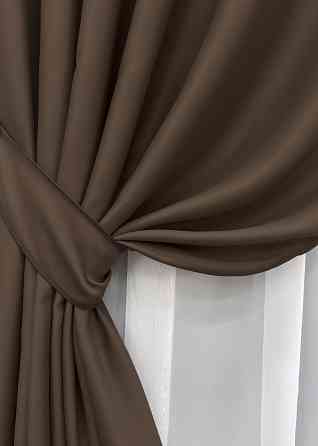 Комплект готових штор VR-Textil Bagema Rvs № 1238ш Шоколадний 100х270 см 2 шт (31-524) Київ