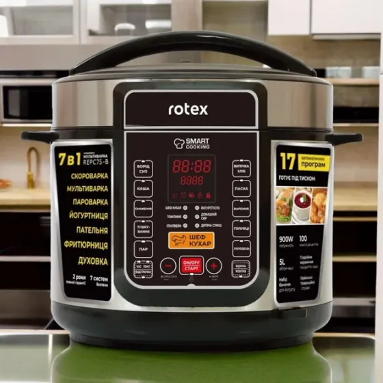 Мультиварка ROTEX REPC76-B 17 програм, 900 Вт, 5л Київ