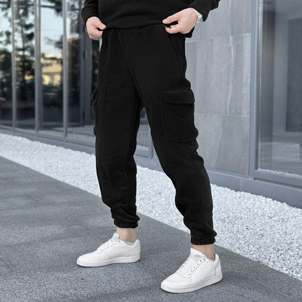 Чорний спортивний костюм чоловічий Pobedov Winter. Комплект спортивний зимовий чоловічий кофта зі штанами Київ - фото 3