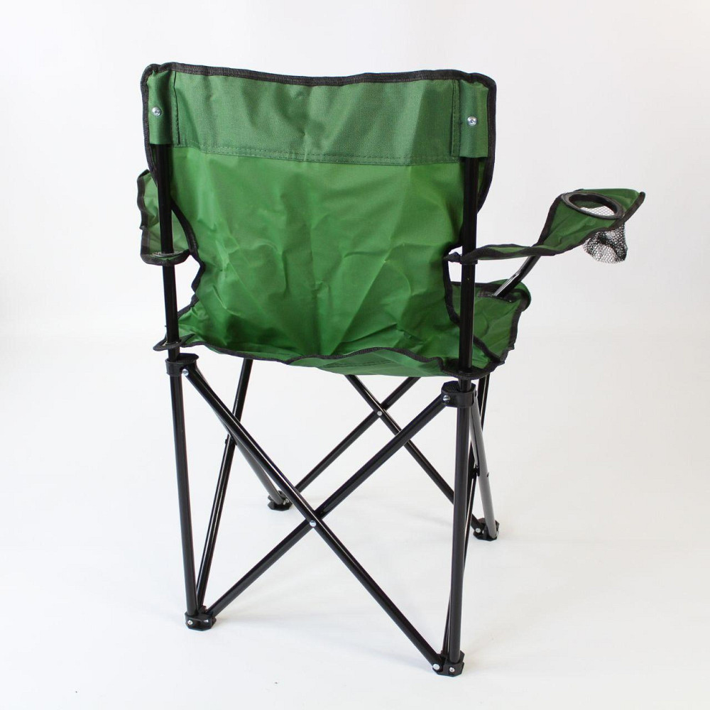 Складное кресло до 100 кг с чехлом, Темно зеленое / Раскладной стул для походов, кемпинга, рыбалки, с системой Паук Киев - изображение 9