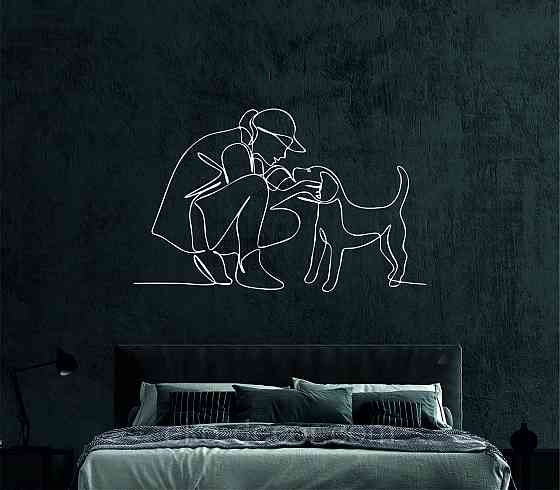 Декоративное настенное Панно «Друг» Декор на стену 50*31 см, Белый Киев