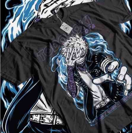 Футболка для хлопчика з аніме принтом Моя геройська академія оверсайз (зріст від 165 до 180) Чорний AnimeJ1175m Дніпро