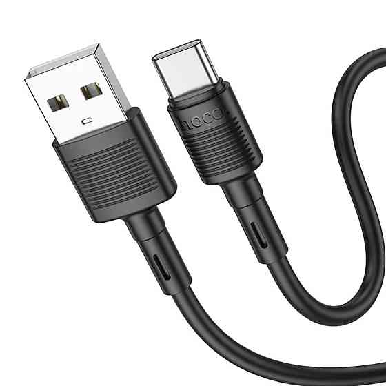 Кабель HOCO X83 USB to Type-C 3A, 1m, PVC, PVC connectors, Black Киев