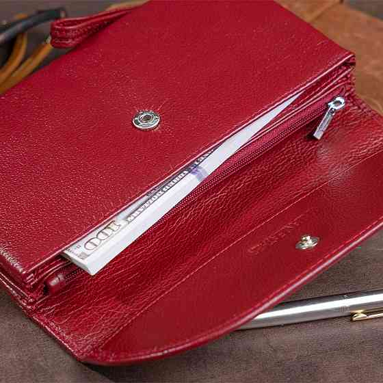 Клатч из кожи женский ST Leather 19318 Бордовый Киев