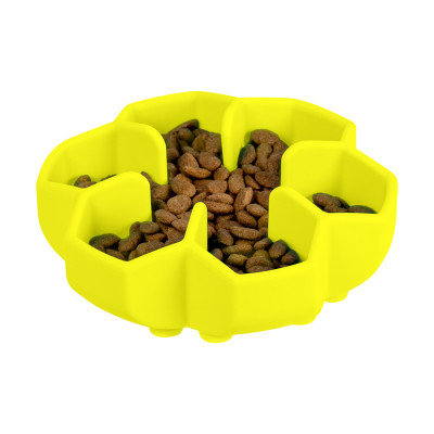 Универсальная посуда для животных WAUDOG Silicone миска для медленного питания 750 мл желтая (23548) Винница - изображение 5