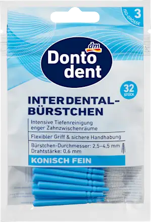 Dontodent Interdentalbürsten blau 0,6 mm ISO 3, 32 StДонтодент Міжзубні щітки сині Львів - фото 1