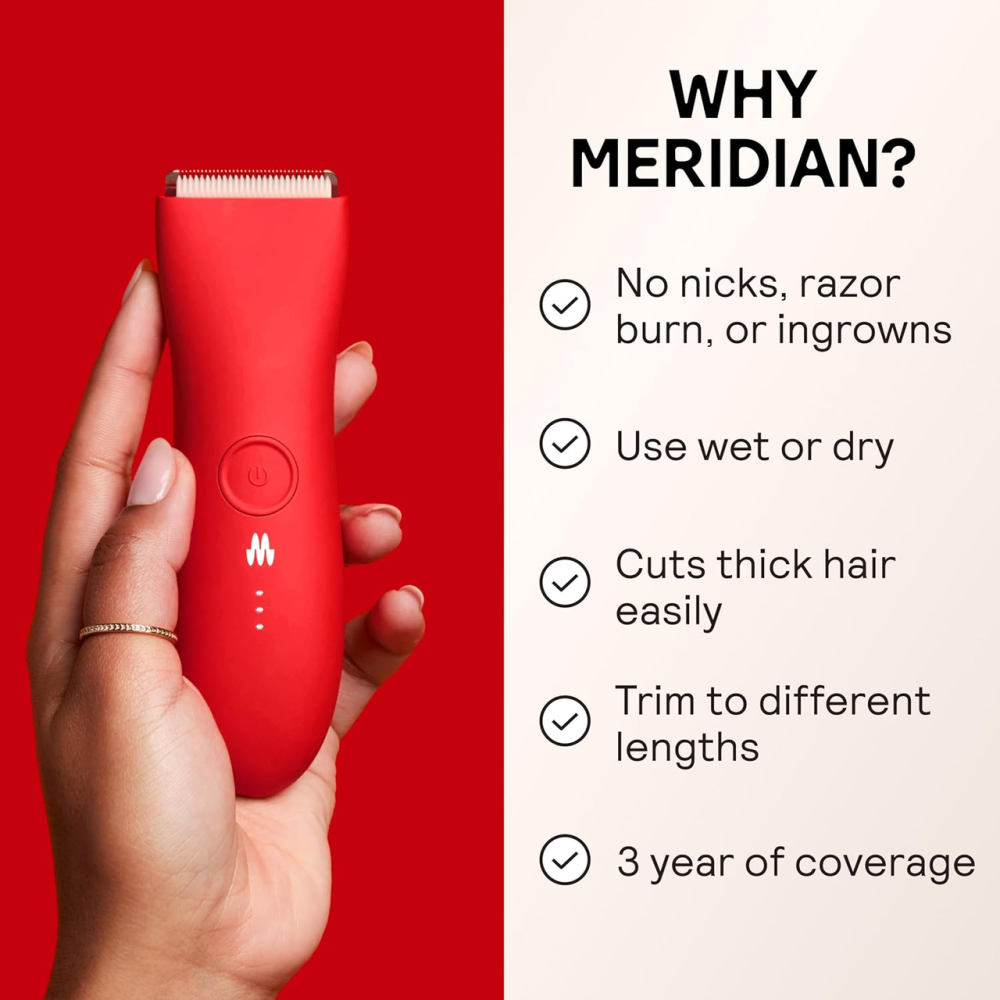 Тример Meridian The Trimmer Original Lava для тіла та бікіні, водонепроникний, керамічне лезо, акумуляторний Київ - фото 4
