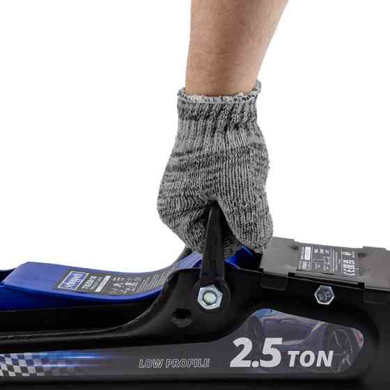 Домкрат 2,5т (85-385мм) гідравлічний підкатний низькопрофільний (посилений корпус, поворотна ручка 360°) Одеса