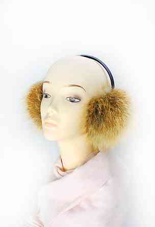 Хутряні навушники зимові дорослі з лисиці Рудий Харків