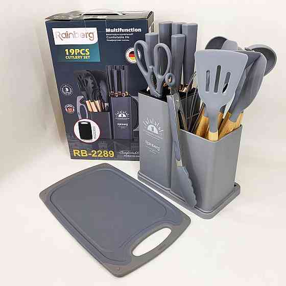 Кухонний набір силіконовий для готування, Підставка під кухонні аксесуари силікон OZ-48 Львів