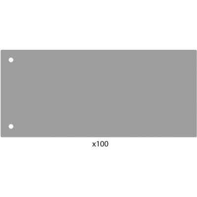 Разделитель страниц Economix 240х105 мм, пластик, серый, 100 шт (E30811-10) Винница