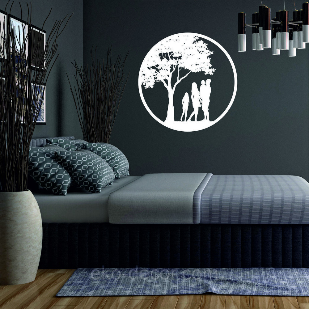 Декоративне настінне Панно «Родина», Декор на стіну 50*50 см, Білий Київ - фото 2