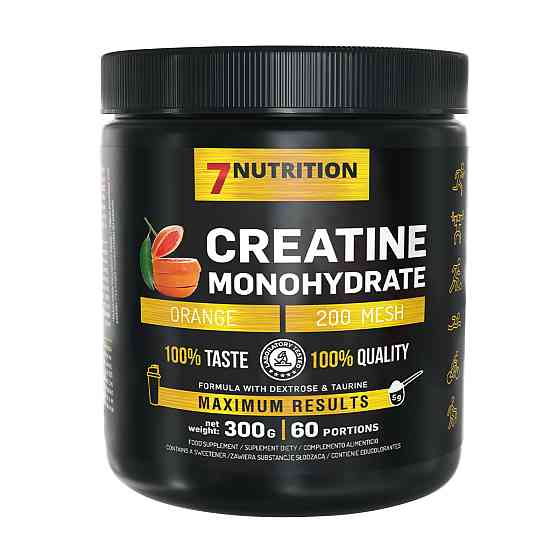 Креатин 7 Nutrition Creatine Monohydrate 300 g, Orange Луцьк