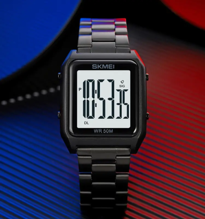 Чоловічий наручний годинник Skmei 1879 (Чорний з білим) Київ