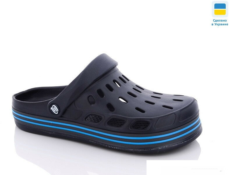Мужские кроксы синие много дырок сабо Одесса - изображение 9