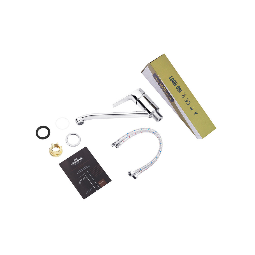 Змішувач для кухні Kroner KRM Odra - C030 хром Київ - фото 7