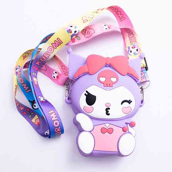 Силиконовая детская сумочка-кошелёк фиолетовая Киев