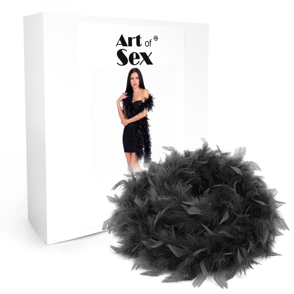 Боа з пір’я Art of Sex, довжина 2 метри, колір чорний Sex Aura Київ - фото 2