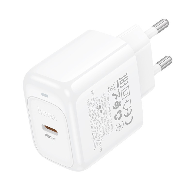 Мережевий зарядний пристрій HOCO CS53A Surplus single port PD25W charger White Одеса - фото 7