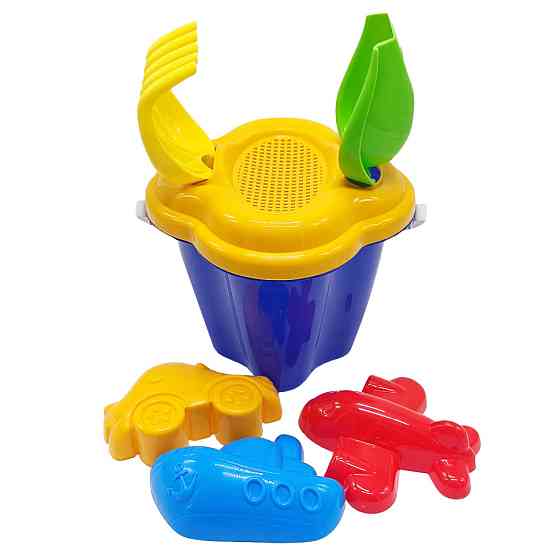 Набір для пісочниці "Дзвіночок №1" 0978 відерце, лопатка, граблі Синій Вінниця