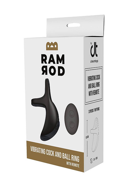 Эрекционное виброкольцо Dreamtoys Ramrod с пультом, черное Sex Aura Киев - изображение 4