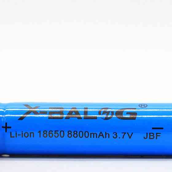 Акумулятор 18650, 8800mAh, 3,7В, Li-ion, X-BALOG / Багаторазова літій-іонна батарея Київ