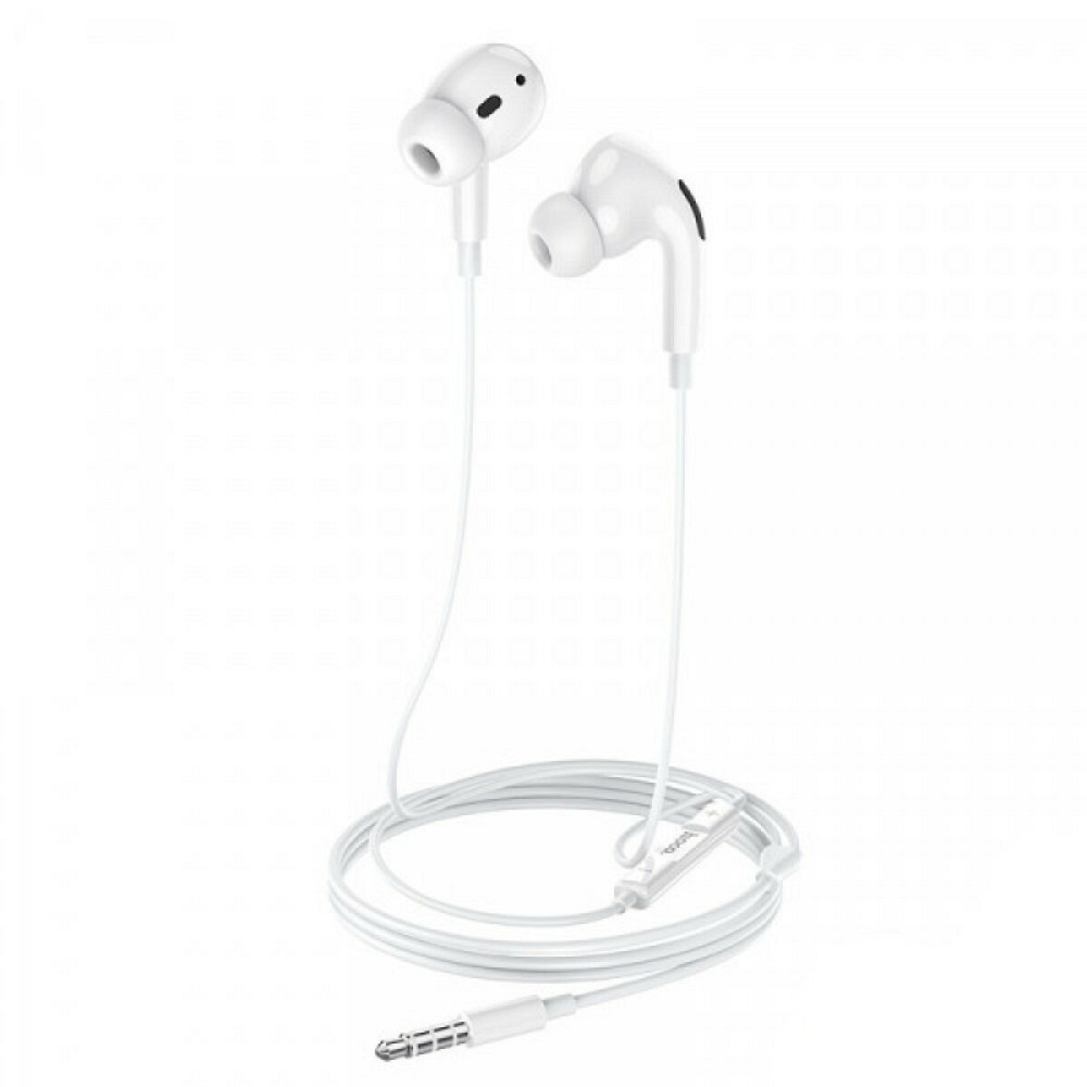 Навушники HOCO M101 Pro Crystal sound wire-controlled earphones with microphone White Київ - фото 1